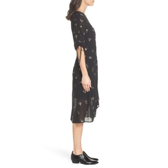 Sam Edelman Embroidered Floral Cocktail Midi Dress - Picture 6 of 7